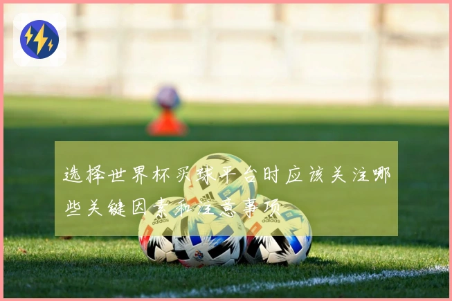 选择世界杯买球平台时应该关注哪些关键因素和注意事项