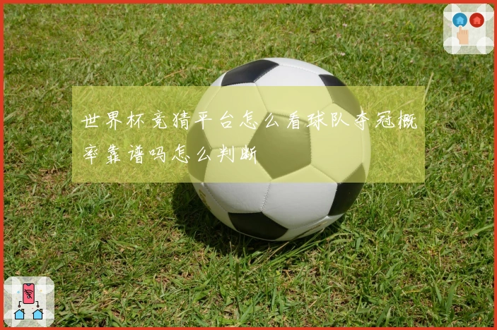 世界杯竞猜平台怎么看球队夺冠概率靠谱吗怎么判断