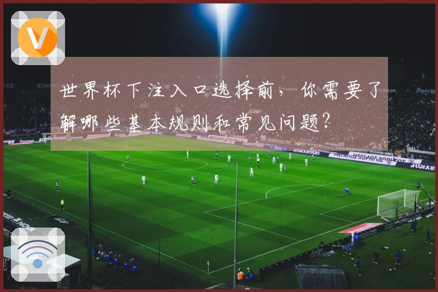 世界杯下注入口选择前，你需要了解哪些基本规则和常见问题？